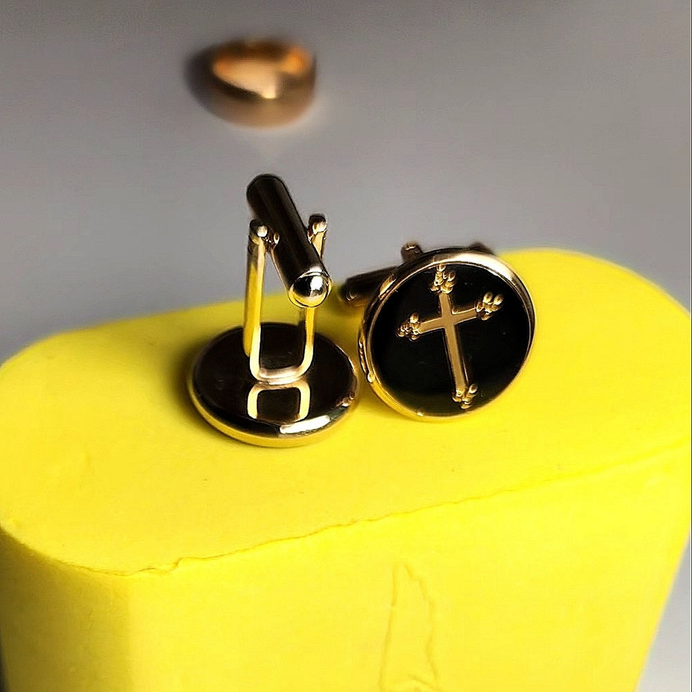 Gold Cufflinks - image 1